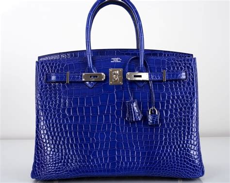 hermes birkin alligator blue|Hermes Birkin crocodile.